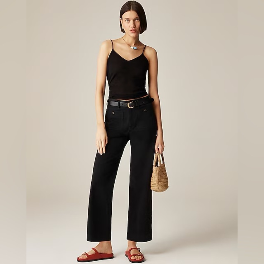 NEW $118 J.Crew Women’s Vintage Slim Straight Corduroy Pant Black Size 27 AB651